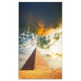 thumbnail image 2 of Egyptian Pyramid under Cloudy Skies - Modern Landscape Canvas Art, 2 of 3