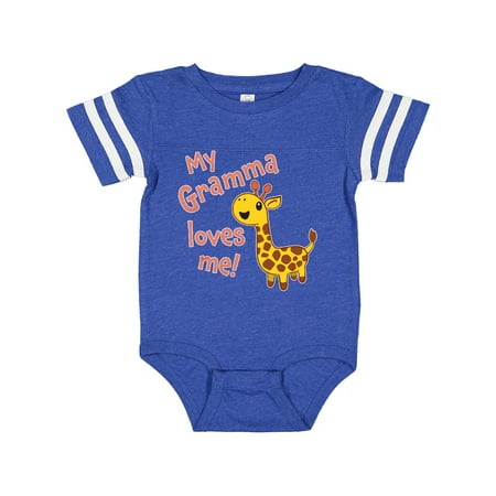 

Inktastic My Gramma Loves me- cute giraffe Gift Baby Boy or Baby Girl Bodysuit