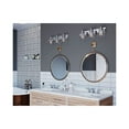 thumbnail image 3 of Calhoun Collection Three-Light Brushed Nickel Clear Glass Farmhouse Bath Vanity Light, 3 of 13