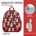 thumbnail image 5 of Pink Bichon Frise Backpack Backpack for School,Cute School Bag,Schoolbag with Adjustable Shoulder Straps & Padded Back,13.8"x11.4"x6", 5 of 6