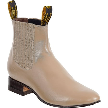 

Men’s Genuine Leather Classic Botin Short Ankle Smooth Leather Cowboy Western Boot