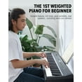 thumbnail image 3 of Donner DEP-20 Beginner Digital Piano 88 Key Full Size Weighted Keyboard, Portable Electric Piano with Sustain Pedal, Power Supply, 3 of 9