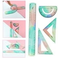 thumbnail image 3 of YIEMEEN 4Pcs Foldable Ruler with Triangles Ruler Protractor Straight Ruler, Plastic Ruler Set Flexible Ruler Soft Bendable Ruler, 3 of 12