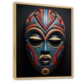 thumbnail image 2 of Designart "Tribal Pende African Mask I" African Tribal Floater Framed Canvas Print, 2 of 7