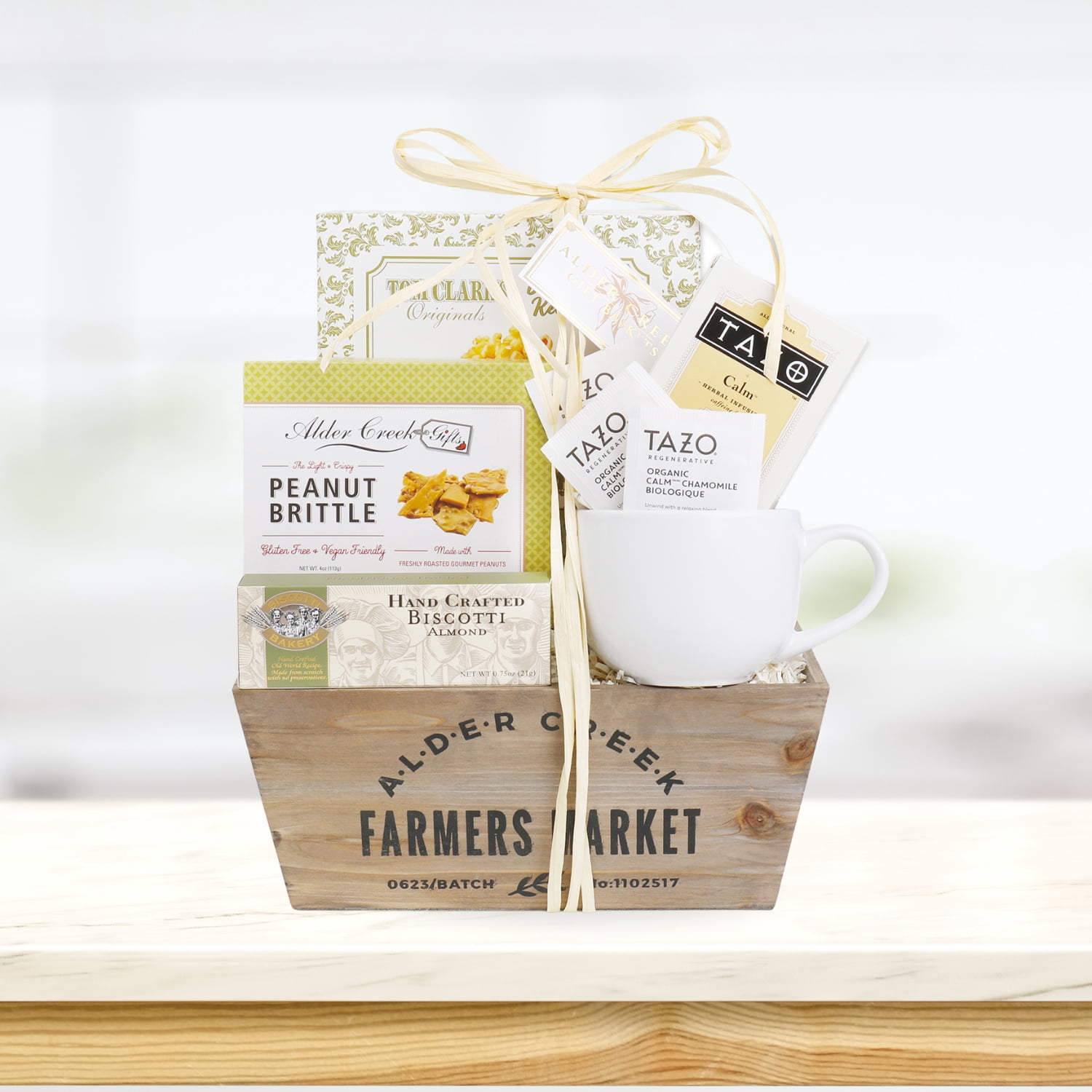 Alder Creek Gift Baskets Serenity Tea Crate (6 Items)