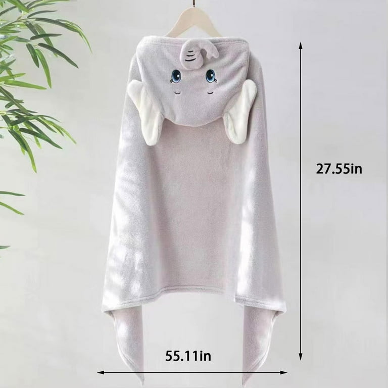 SHENGXINY Bath Towels Clearance Facecloth Fleece Hooded Soft Children'S  Hooded Cape, Baby Coral Velvet Children'S Bath Towel, Elephants Hooded Bath  Towel, Baby Bathrobe 