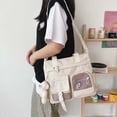 thumbnail image 4 of CAIXIA Womens Crossbody Purse Womens Large Capacity Canvas Crossbody Backpack Messenger Bag, Versatile College Student Shoulder Tote Purse, 4 of 6