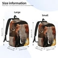 thumbnail image 4 of Balery Elephant Sunset in Kenya Vintage Canvas Backpack for Men and Women - Large Capacity, Durable Travel Laptop Bag for School, Work, Hiking, and Outdoor Activities, 4 of 7