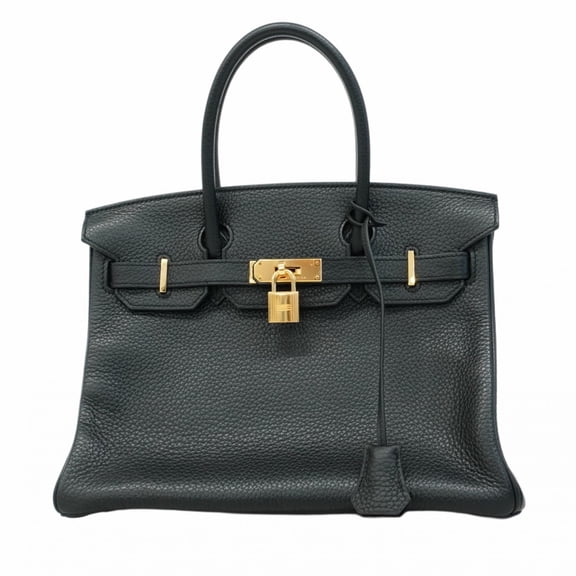 Pre-Owned Hermes Hermès Birkin 30 Handbag in Taurillon Clemence Leather, Black, with... (Good)