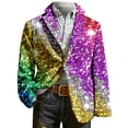 thumbnail image 5 of oqasdz Blazer for Men Festive Velvet Corduroy for with Print Fashion Jacket Classic Fit Stretch Dress Coat Travel Party Business Formal, 5 of 5