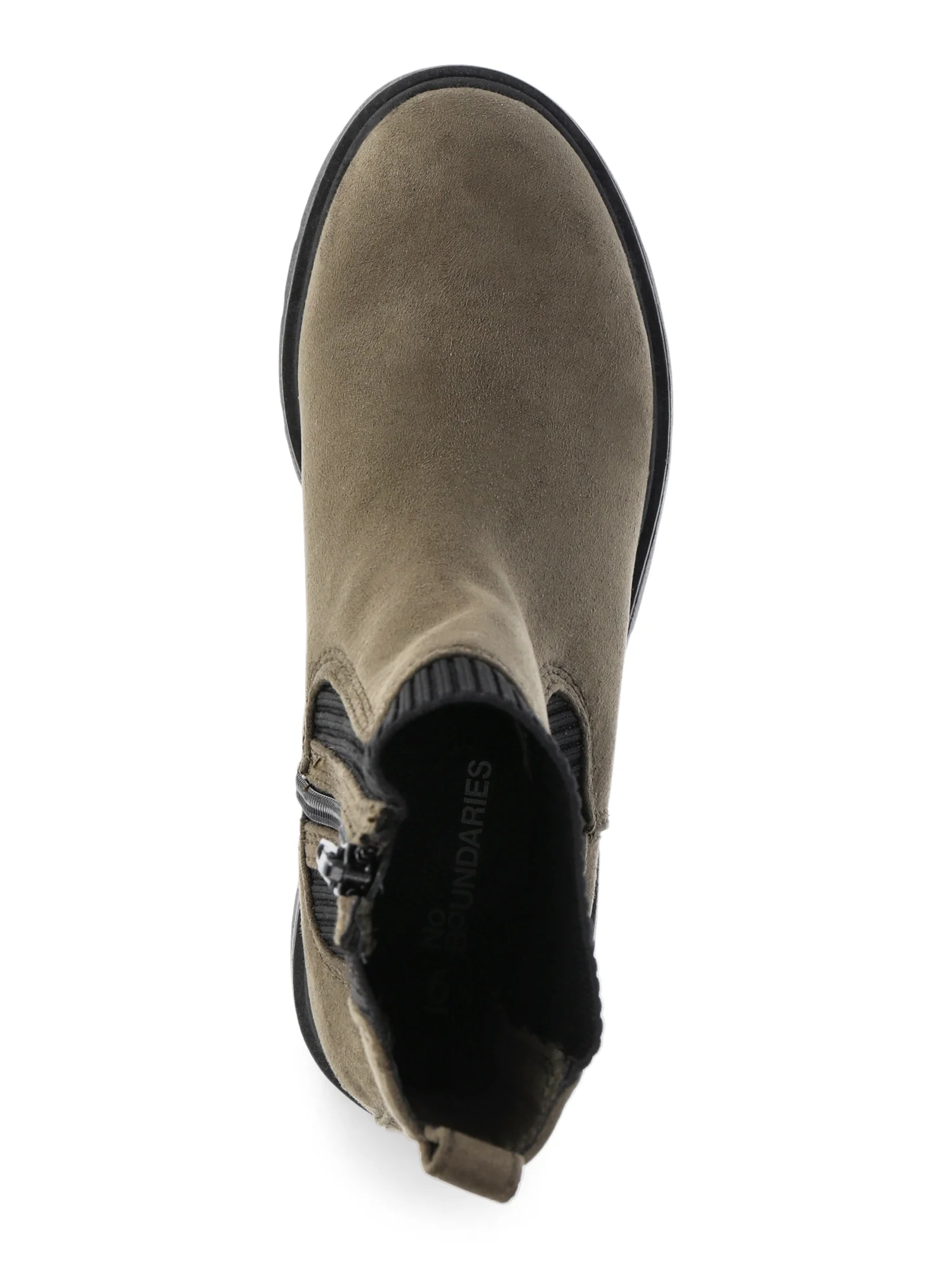 No Boundaries Women's Knit Chelsea Ankle Boots, Wide Width Available