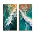 thumbnail image 2 of Designart "Aerial Photograph of Turquoise Waves Breaking I" Coastal Waves Framed Wall Art Set Of 2 - Coastal Blue Framed Wall Art Set Of 2, 2 of 6