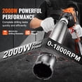 thumbnail image 2 of KFFKFF Diamond Core Drill Rig, Handheld with 0.8-6.3in Diameter, 2000W Power, Includes Carrying Case. Suitable for Concrete Drilling & Paint Mixing, Wet/Dry Use, 2 of 9