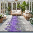 thumbnail image 2 of Area Rugs 5'x7', Purple Grey Abstract Carpet Runner Indoor Outdoor Rugs Home Decor Aesthetic, Gradient Geometric Graffiti Modern Art Non Slip Mats Washable Accent Rug for Living Room Bedroom, 2 of 8