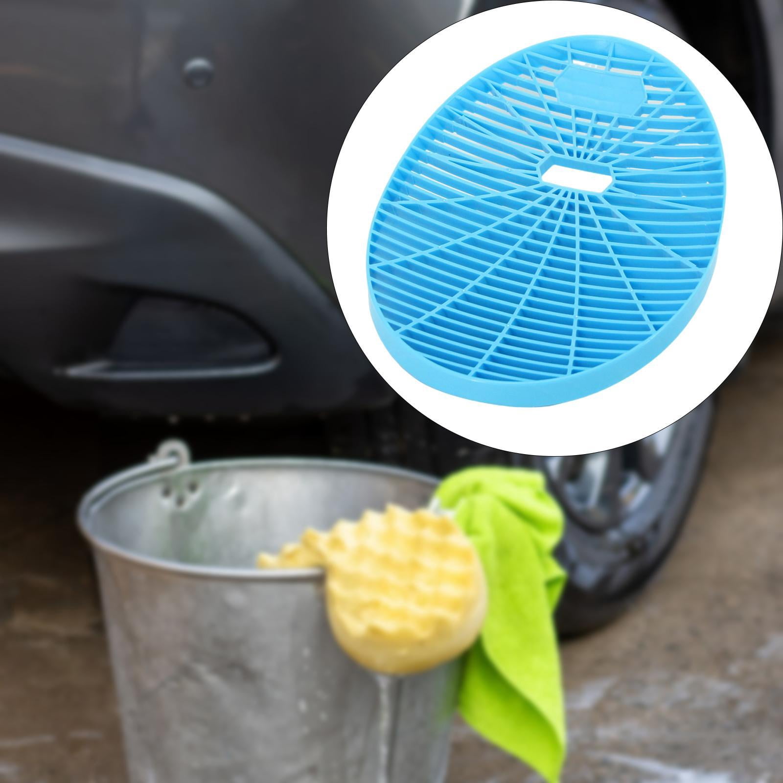 JISADER Car Wash Bucket Insert Detail Kit Cleaning Supplies Compact Washboard Insert Blue