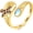 Dragonfly, variant on 14K Real Gold Spoon Ring Solid Yellow Gold Adjustable Open Ring Jewelry Birthday Mother's Day Anniversary Christmas Gifts for Women