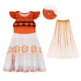 thumbnail image 4 of Vestido de Princesa WonderBabe para Niñas con Capa Cumpleaños Talla 9-10, 4 of 6