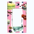 thumbnail image 5 of Metal Light Switch Plate Cover Macaron Fruits and Spices Dessert Stripes CAK024, 5 of 13