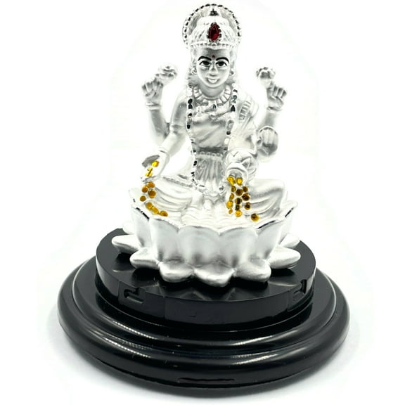999 Pure Silver Lakshmi / Laxmi 2.0-inch Tall idol / Statue / Murti (Figurine #14)