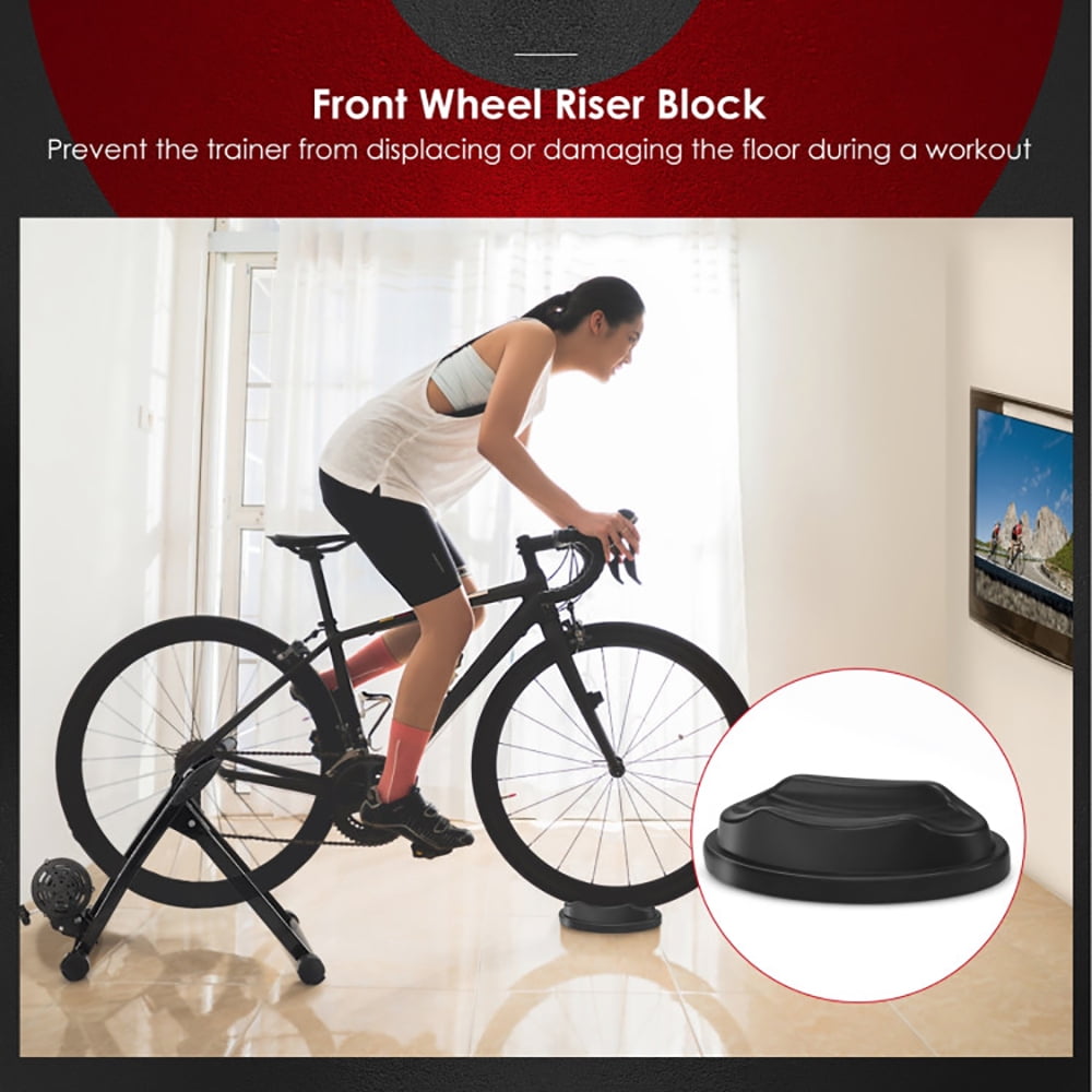 Topcobe Portable Folding Steel Bicycle Indoor Exercise Training Stand, Indoor Cycling Stationary Bike for Home Gym Cardio
