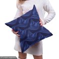 thumbnail image 5 of Ambesonne Royal Blue Fabric by the Yard Upholstery, Flora Waves Ornament, 3 Yards, Indigo and Dark Lavender, 5 of 5