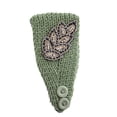 thumbnail image 2 of Crochet Headbands Winter Leaves Pattern with Rhinestones Elastic Head Protector Wide Warm Chunky Hair Accessories for Girls Pickle Green, 2 of 6