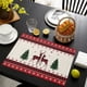 thumbnail image 5 of Mantel individual navideño nuevo, decoración de muñeco de nieve para el hogar, mantel de mesa antideslizante con aislamiento térmico, 5 of 5