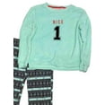 thumbnail image 2 of Womens Plush Mint Nice One Christmas Holiday Pajamas Fleece Sleep Set XX-Large, 2 of 3