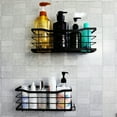 thumbnail image 1 of Estantes flotantes de hierro para baño | Estante de almacenamiento negro montado en la pared | Soporte de papel higiénico estilo granja | Cesta de acero resistente para toallas y decoración | 12,6 x, 1 of 6
