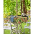 thumbnail image 3 of nqOlkjepod Summer Green Leaves Outdoor Tablecloth with Umbrella Hole & Zipper, Tropical Watercolor Botanical Round Table Cover 54 Inch, Dining Waterproof Table Cloth Protector for Patio/Party/Picnic, 3 of 7