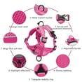 thumbnail image 5 of Reflective Dog Harness with Leash, Adjustable No-pull Pet Vest in Blue, Gray, Coffee, Hot Pink, Breathable Mesh Padding for Safe Night Walking, Comfortable Daily Use for Small, Medium, Large, 5 of 8
