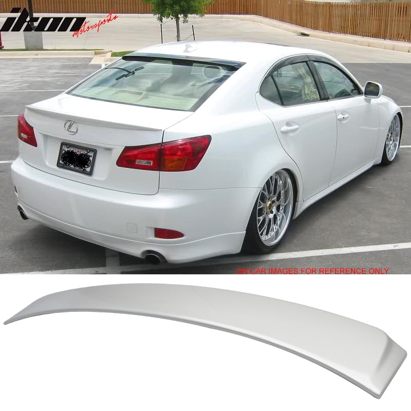 Fit 06-13 Lexus IS250 OE Sty #1G1 Tungsten Pearl Metallic Painted Roof Spoiler