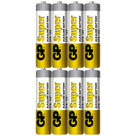8 x GP 27A GP27A 12V Alkaline Remote Battery New, Bulk