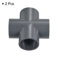 thumbnail image 3 of Uxcell Tee Shape Tubing Cross Joint Connectors Adapters Water Pipe Fittings 1.26" 2, 3 of 4