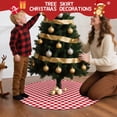 thumbnail image 5 of 36 Inch Christmas Tree Skirt – Velvet Plush Tree Mat, Soft Thickened Polyester with Red Ties, Single-Sided Printing, Available in 30in/36in/48in, Perfect for Holiday Xmas Tree Decoration, 5 of 7