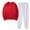 Red, variant on Autumn Two Piece Sets for Women Plus Size Solid Color Round Neck Pullover Casual Sports Pants Sports Set
