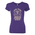 thumbnail image 2 of Wild Bobby, Loyal To One Dedicated Steadfast In Faith | Religious Bible Verse John 14:6 Inspirational/Christian Women Slim Fit Junior Tee, Purple Rush, Large, 2 of 6