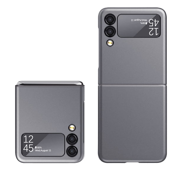TJS for Samsung Z Flip6 Phone Case, Slim Matte Finish Protective Cover for Samsung Z Flip 6 (Gray)