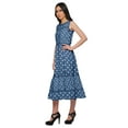 thumbnail image 2 of Moomaya Printed Cotton Long Dress For Womens Sleeveless Tiered Casual Summer Tunic, 2 of 6