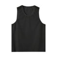 thumbnail image 4 of FRSASU Mens Knitted Tank Tops Casual Sleeveless Hollow Out Crochet T-Shirts Muscle Summer Beach Hippie Breathable V-Neck Vest Black, 4 of 8
