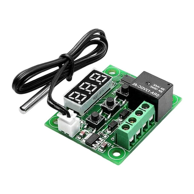Rongfmy Display Digital Thermostat Module Easy to Install -50-110 degreeC Thermostat Board blue light