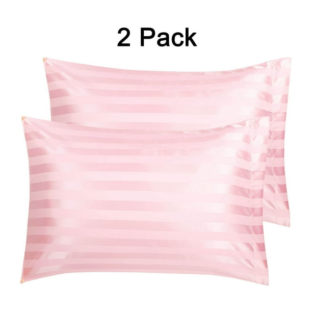2 Pack Silky Satin Pillowcases, Luxury Pillow Case Covers for Hair and
