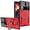 Red, variant on Large Viewport Design Case for Samsung Galaxy S24 Ultra (Not S24) with Ring Kickstand, Full Camera Lens Protector Large Window Shockproof Case for Samsung Galaxy S24 Ultra YD-Rose Gold