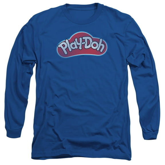 Play Doh Lid Long Sleeve Adult 18/1 T-Shirt Royal Blue