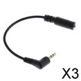 thumbnail image 1 of Conector Jack Macho de 3 Polos de 3x3,5 Mm a Conector Hembra de 3,5 Mm de 4 Polos 3 piezas Baoblaze, 1 of 8