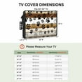 thumbnail image 3 of Outdoor TV Cover 36 to 39 Inches, Farmhouse Dog Paw Vintage Brown Wooden Board Waterproof and Weatherproof TV Cover with Remote Control Pocket, Flat Screen TV Cover Protector for Outside TV, 3 of 6