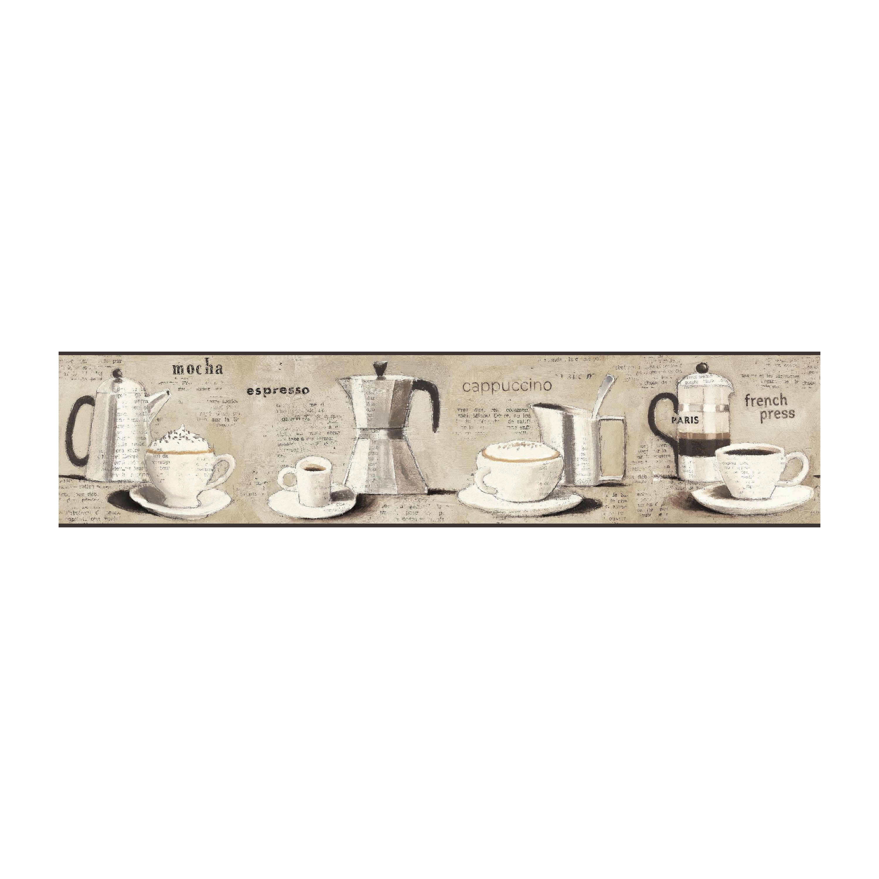 York Wallcoverings Parisian Coffee Removable Wallpaper Border