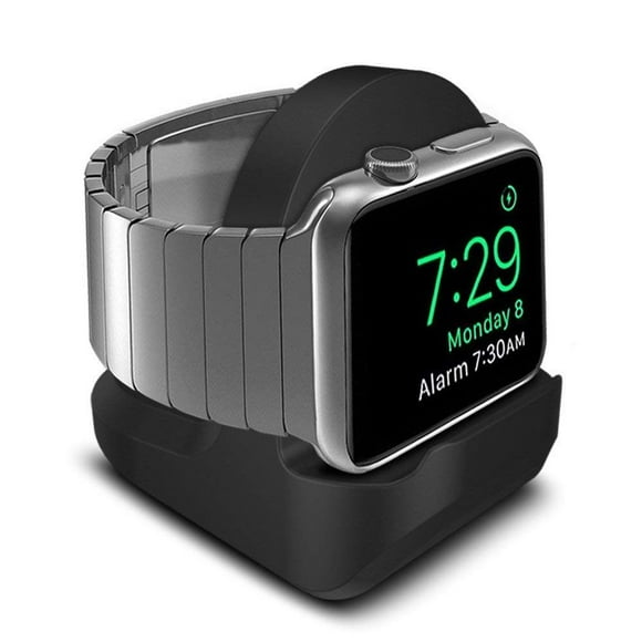 Pokanic Designed Compatible With Apple Watch Stand Holder Mount Series 8/7 / 6/5 / 4/3 / 2/1 / Se - 45Mm / 44Mm / 42Mm / 41Mm / 40Mm / 38Mm Stand With Night Stand Cable Management Slot (Black)