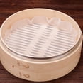 thumbnail image 4 of tooloflife Steamers Mat for for Steaming Buns Dumplings Pastry Self Detaching Non-Stick Porous Silicone White Round 16cm-25cm, 4 of 8