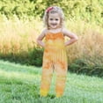 thumbnail image 5 of piuwrlz Baby Rompers for Girls Printed Sling Backless Sleeveless Children's One Piece Overall Suit Yellow Size 5-6 Years, 5 of 5